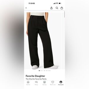 Favorite Daughter Classic Black Wide-Leg Trousers
